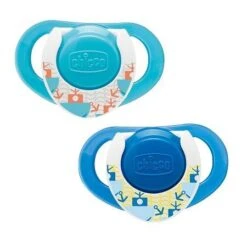 Chicco Succhietto Caucciu' Azzurro 12m+ 2 Pezzi