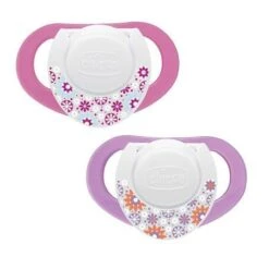 Chicco Succhietto Physioring Rosa In Caucciu' 4 Mesi + 2 Pezzi