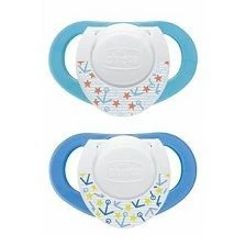 Chicco Succhietto In Silicone Azzurro 4 Mesi+ 2 Pezzi