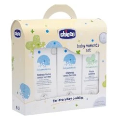 CHICCO BABY MOMENTS TRIAL SET CONFEZIONE BAGNOSCHIUMA 200ML - SHAMPOO 200ML- PASTA LENITIVA 100ML