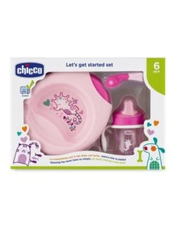 CHICCO (ARTSANA SpA) Chicco Set Pappa 6m+ Rosa Con Cucchiaio Rosa