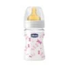 CHICCO BIBERON VETRO GIRL CAUCCIU 150ML