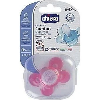 Chicco Succhietto Comfort Silicone Rosa 6-12 Mesi 1 Chicco Succhietto Comfort Silicone Rosa 6-12 Mesi
