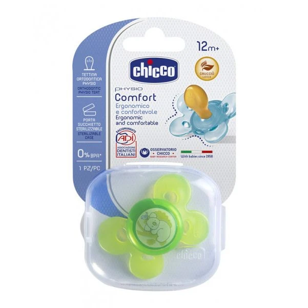 Chicco Succhietto Physio Comfort Caucciù Neutro 12 Mesi+ 1 Chicco Succhietto Physio Comfort Caucciù Neutro 12 Mesi+