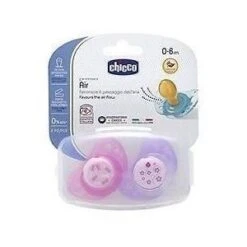 Chicco Succhietto Air Girl Caucciù 0-6 Mesi 2 Pezzi