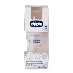 Chicco Benessere Biberon Flusso Regolare Silicone Rosa 150 Ml