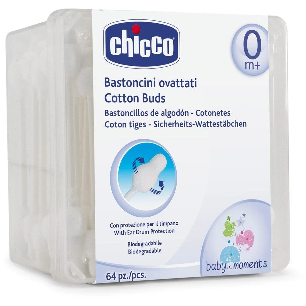 Chicco Bastoncini Ovattati Sicurnet 64 Pz 1 Chicco Bastoncini Ovattati Sicurnet 64 Pz