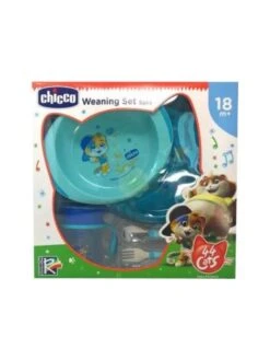 CHICCO (ARTSANA SpA) Chicco Set Pappa Azzurro 44gatti 18m